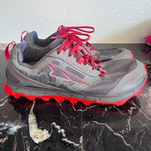 Alta Lone Peak4 Men Size 12 Zero Drop Gray Red Trail Hiking Shoes Barely Worn!!